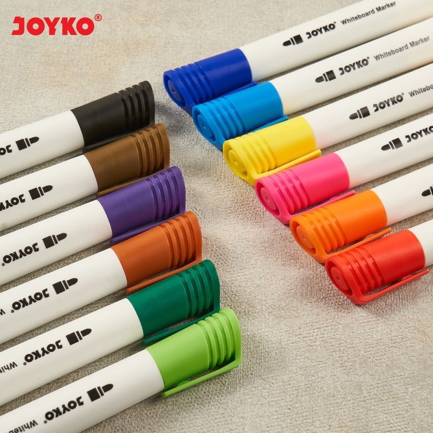 

ART R6Y4 JOYKO WHITEBOARD MARKER 12 COLORS SPIDOL WARNA WARNI ISI 12 WARNA SPIDOL PAPAN TULIS BISA DIHAPUS WMC51 MURAH BERKUALITAS