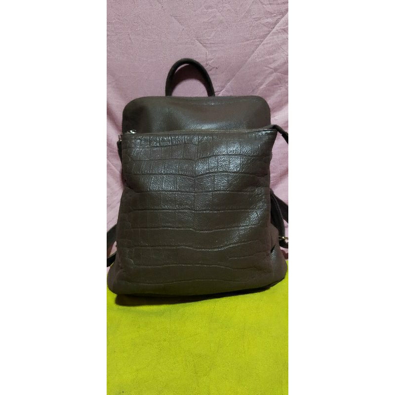 Ransel kulit Asli multifungsi bisa di ransel dan di selempang