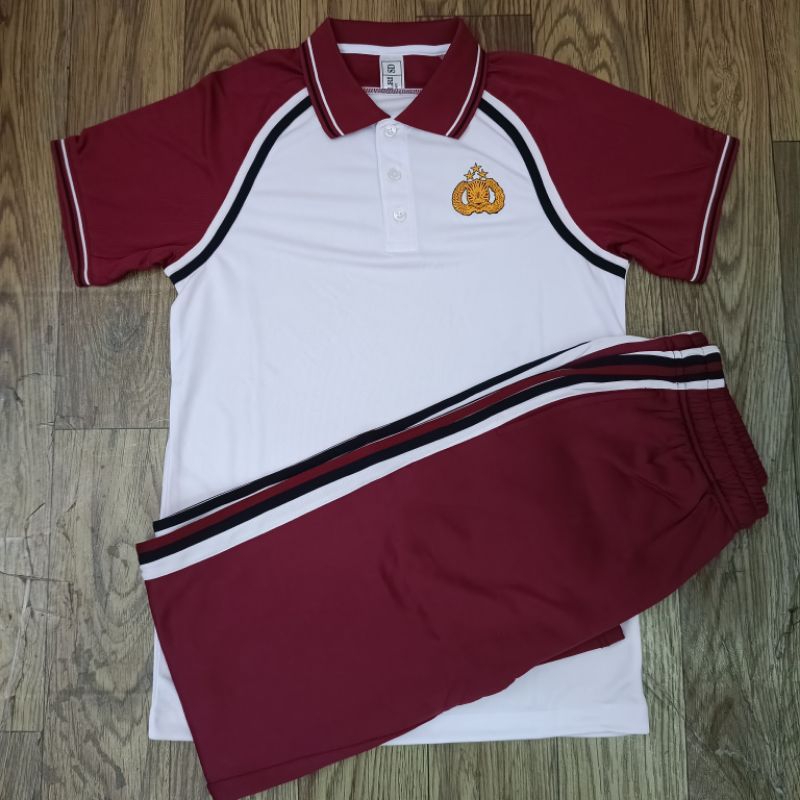 Seragam Olahraga Mabes Polri / Baju Olahraga Mabes Polri / Training Mabes Merah