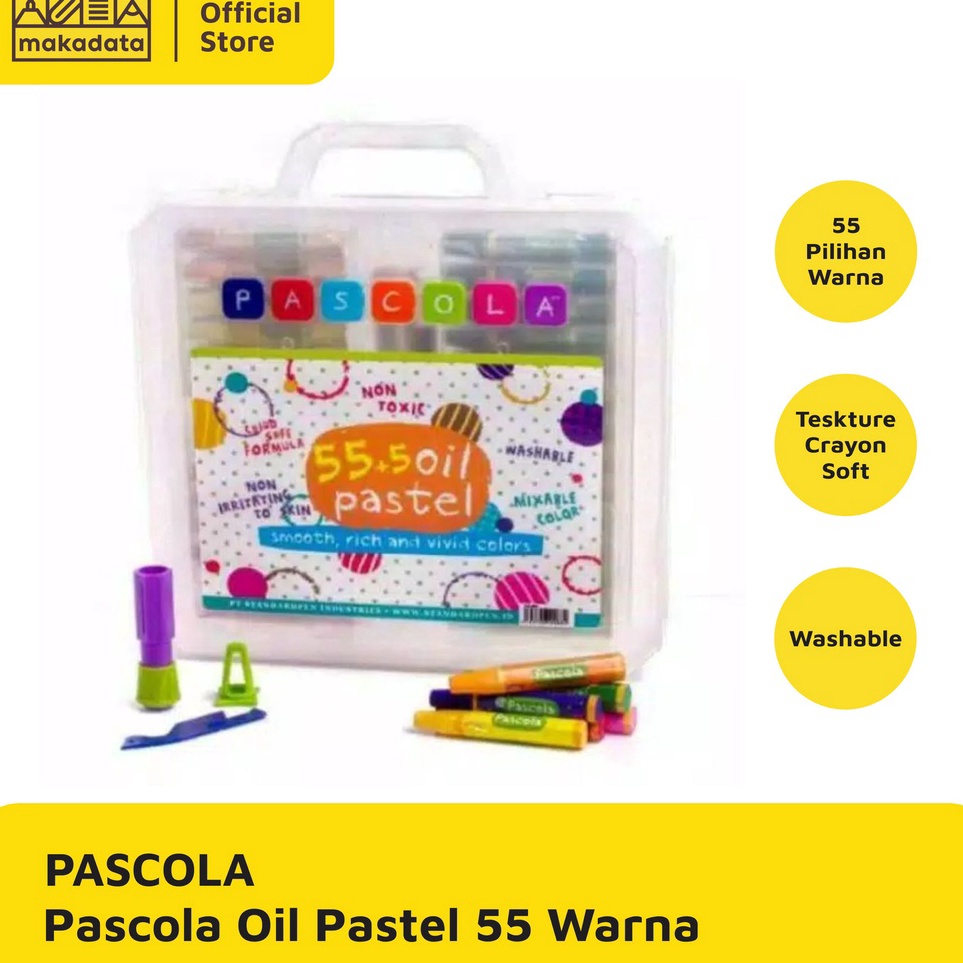 

KODE D95J CRAYON OIL PASTEL PASCOLA ISI 55 WARNA MURAH