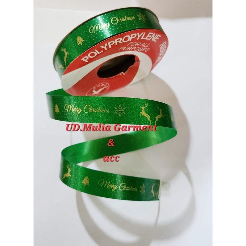 

PITA KADO NATAL MERRY CHRISMAST LEBAR 2CM ( 3/4") ISI 15 YARD