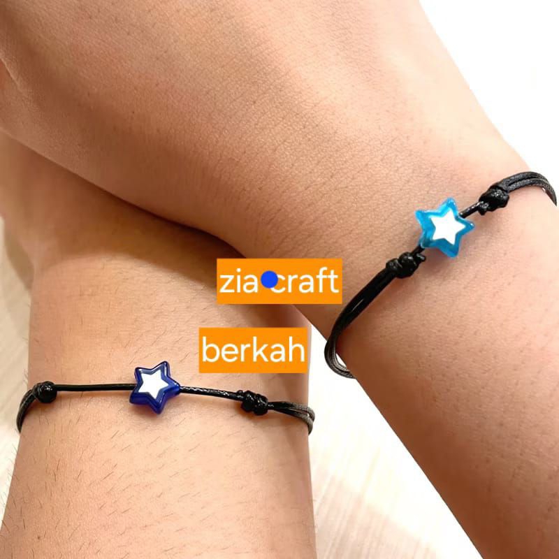 gelang couple bintang / gelang couple starboy viral / gelang couple bintang 2 pcs