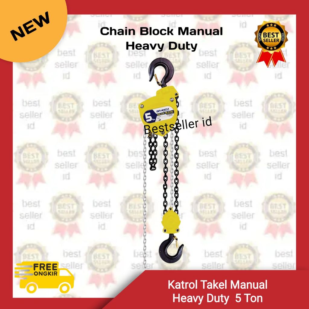 Chain Block 5 Ton / Katrol Takel 5 Ton / Kerekan Manual 5 Ton / Chain Block 5 Ton Heavy Duty Branch