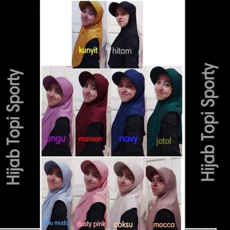 hijab topi sporty