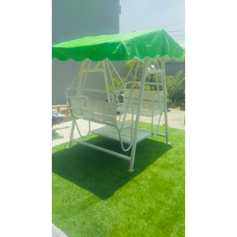 ayunan bangku 1mtr dengan tenda ayunan besi murah kuat orang dewasa dan anak