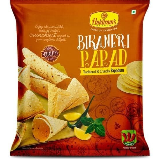 

BIKANERI PAPAD HALDIRAM'S 200G / Pappadum / Kerupuk Khas India