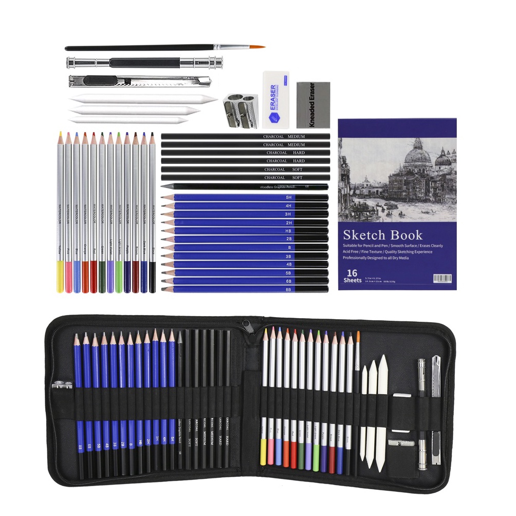 

KODE A99R Set Alat Gambar 4177 Buah Set Lukisan Pensil Warna Alat Gambar Pensil Berwarna Memberikan sebuah buku sketsa