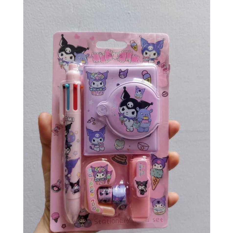 

Flash Update POM Buku Dairy Kancing Karakter Lucu 4 in 1 MemoPen Buku Pen Mini Imut Notebook BTS SANRIO KUROMI Memo Diary