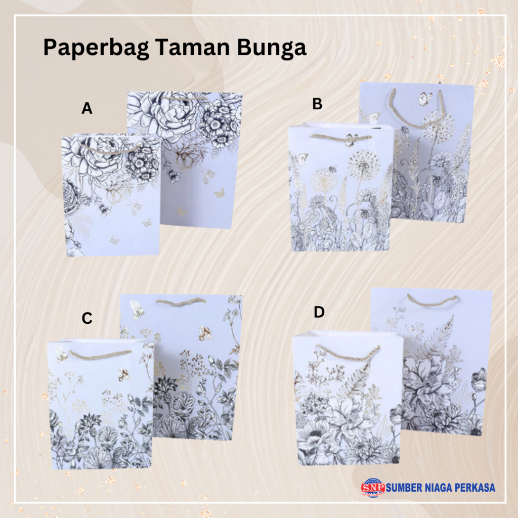 

Free Kartu Ucapan Paper Bag Motif Taman Bunga Warna Abu | Kantong Kado Bingkisan Hadiah