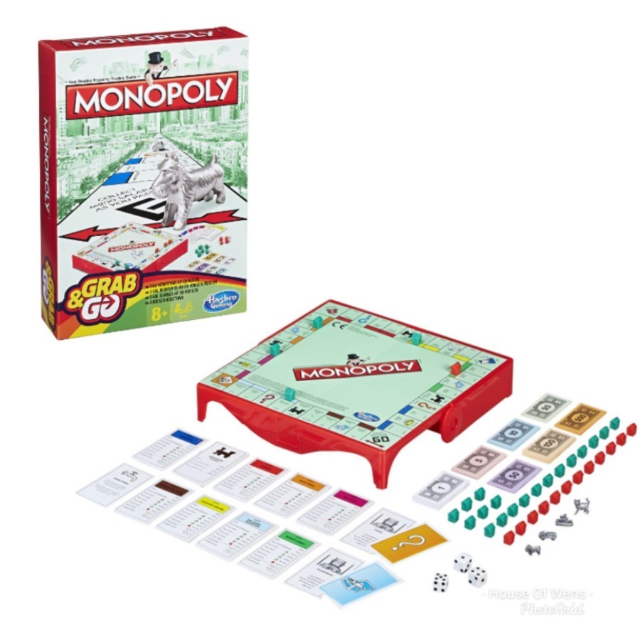 MONOPOLY GRAB & GO HASBRO ORIGINAL - MONOPOLY CLASSIC