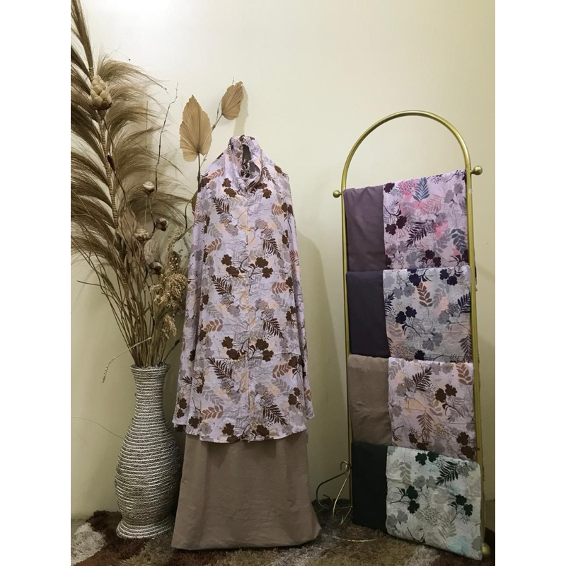 MUKENA RAYON OKTA PREMIUM JUMBO karet dahi motif terbaru