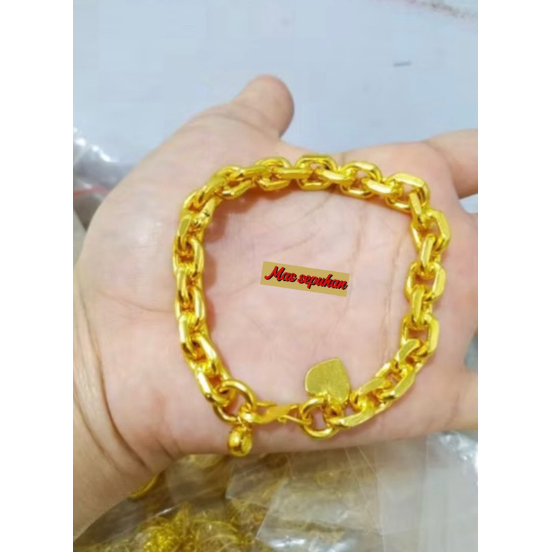 TERMURAH GELANG RANTAI MEDAN LAPISAN MAS 24k