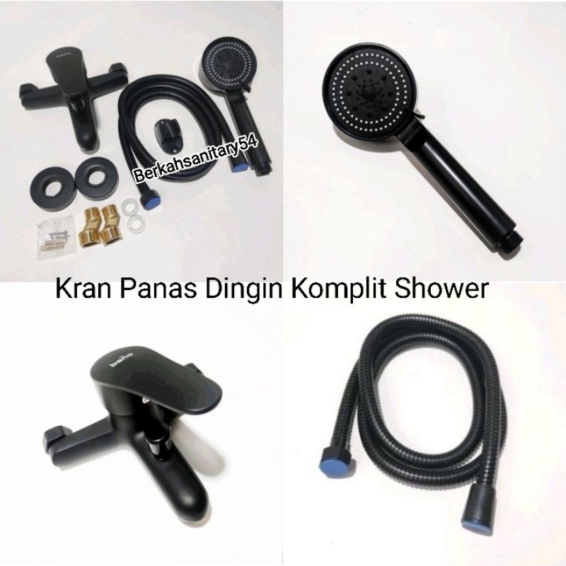 Kran Kamar Mandi Panas Dingin Hitam Stainless/Kran Bathub Panas Dingin