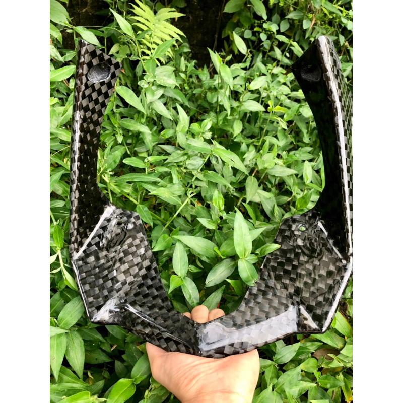 Garnish Front lampu Vario 125 150 Led Old Carbon Cevlar