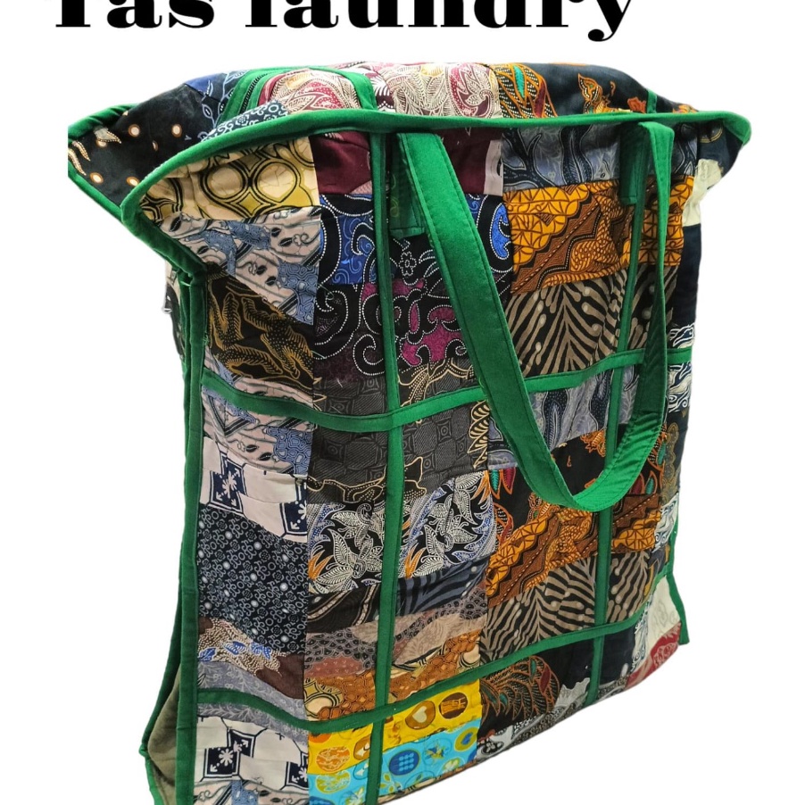 DISKON MENGEJUTKAN Tas LAUNDRY Tas Londry Kain Batik Perca Jumbo  Tas Belanja Lipat Tas Belanja Besa