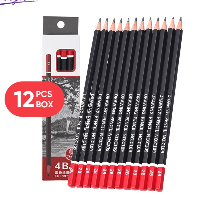 

KF7 Giorgione Pensil Sketsa HB2B4B6B8B1B 12pcsBox QL