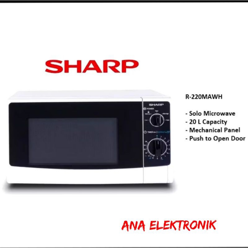 SHARP MICROWAVE OVEN 20 L R-220MA-WH 450 WATT