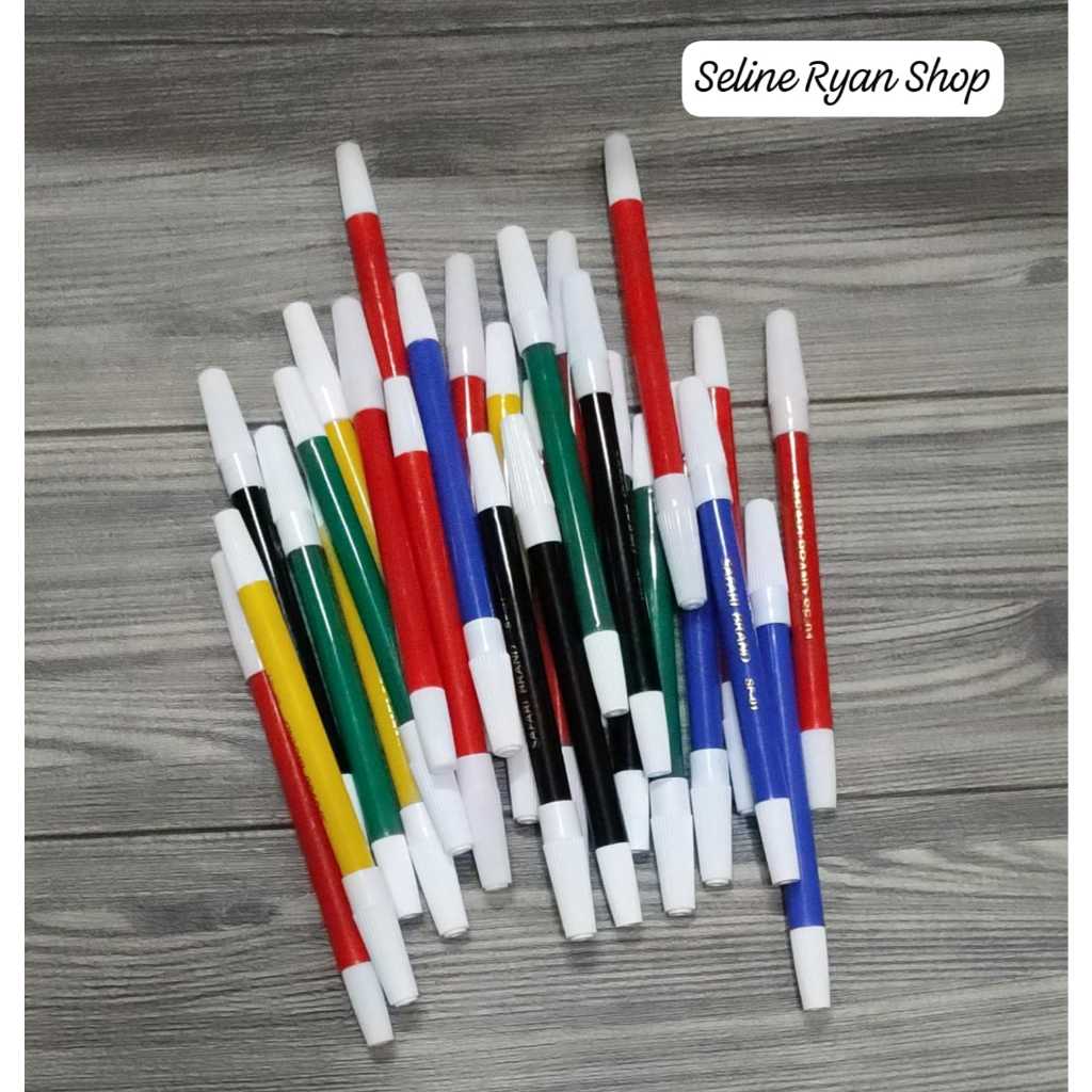 Spidol Permanen Kecil Merah Hitam Biru Kuning Hijau Snowman/Safari