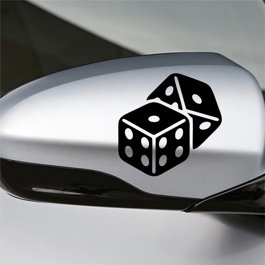 CUTTING STICKER MOBIL DADU STIKER SPION MOBIL UNIK KEREN