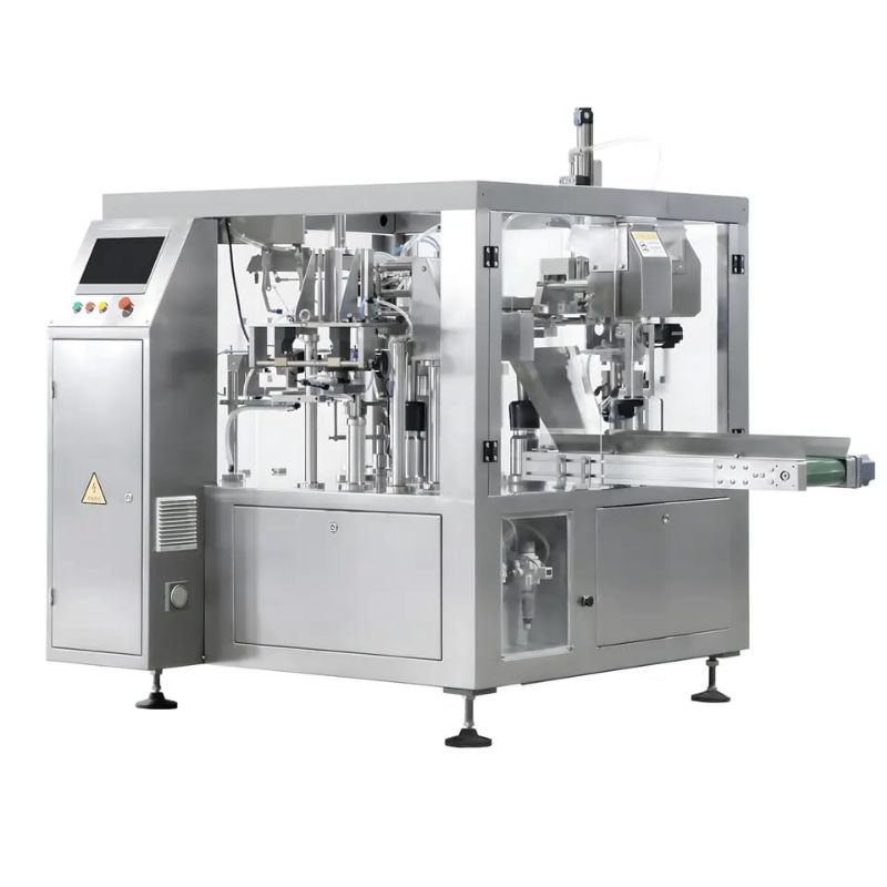 AUTOMATIC ROTARY PREMADE POUCH MACHINE / MESIN PENGEMAS OTOMATIS STANDING POUCH