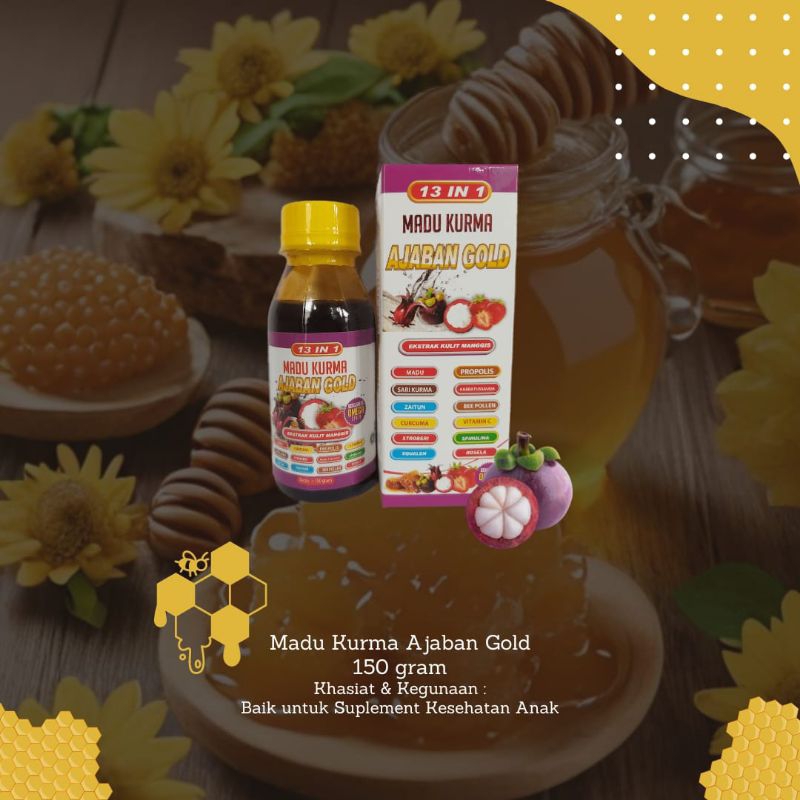 

MADU KURMA AJABAN GOLD 13 IN 1 / PENAMBAH NAFSU MAKAN ANAK/EXP DATE:25/12/27