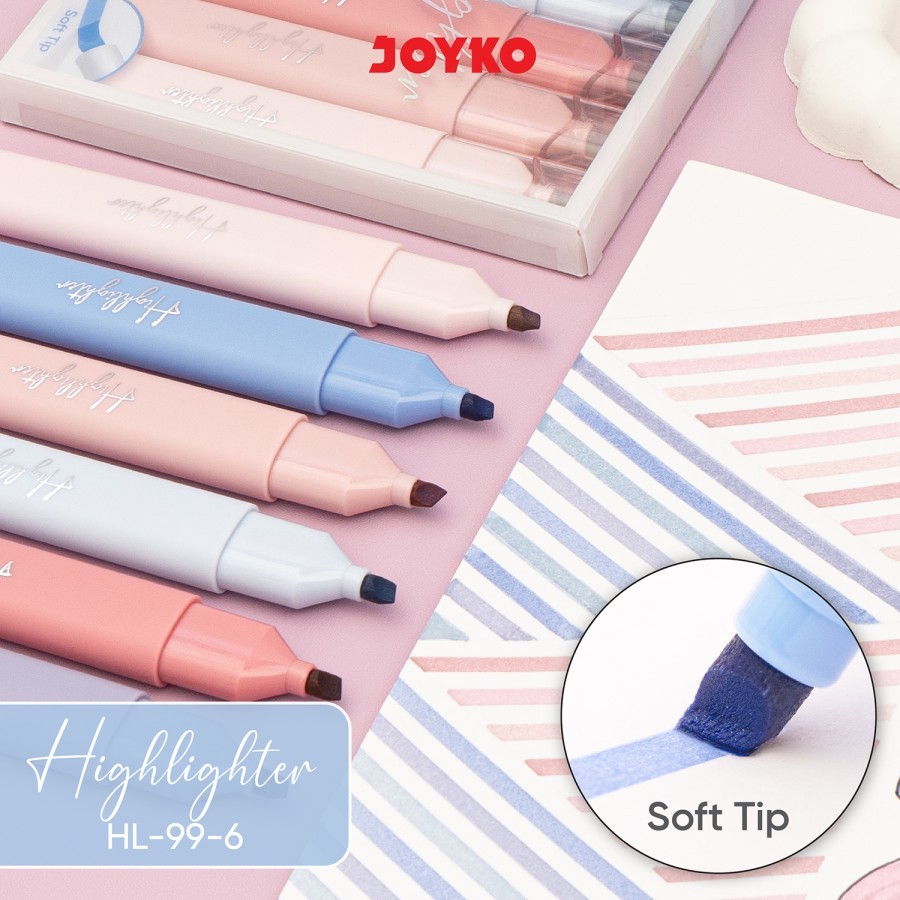 

Penanda Berwarna Highlighter Joyko HL-99-6 1 Set 6 Warna