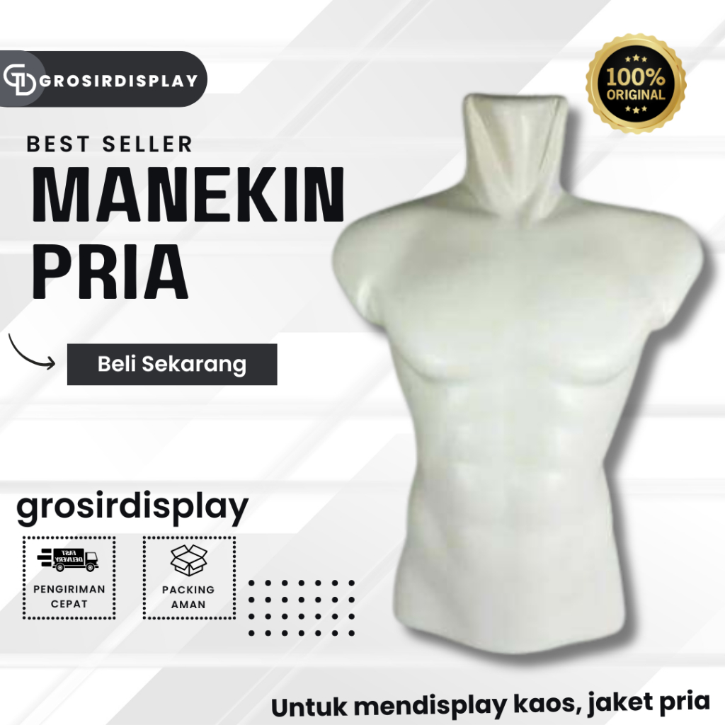 Manekin Badan Manekin Pria Setengah Badan Manekin Setengah Badan Manekin Patung Pria Bening Display 