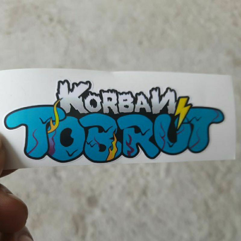 stiker korban tobrut