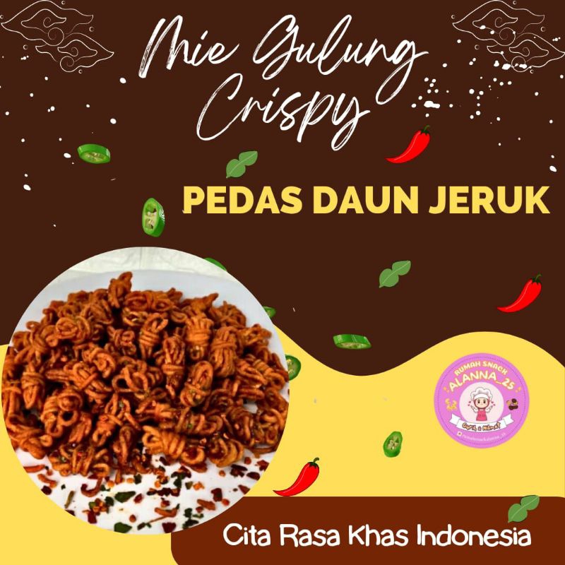 

MIE GULUNG/MIE UWEL PEDAS DAUN JERUK 250 gram