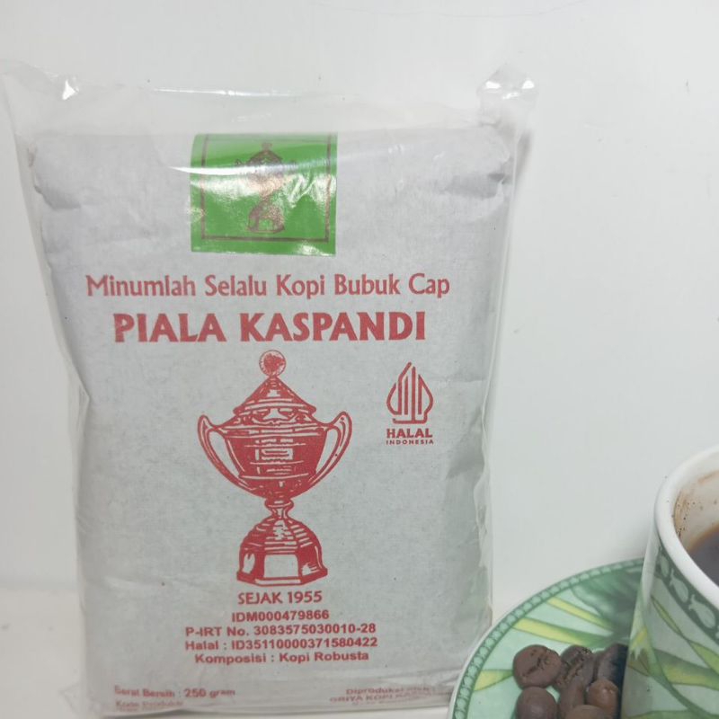 

Kopi bubuk cap Piala Klasik Kaspandi 250gram kopi bubuk halus