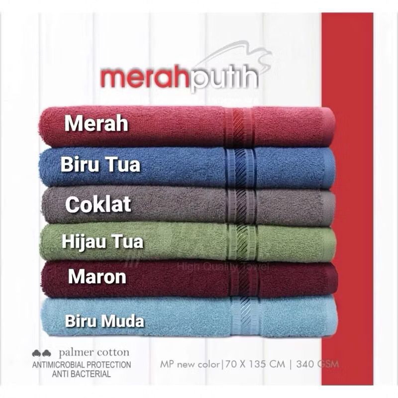 Handuk merah putih 70x135