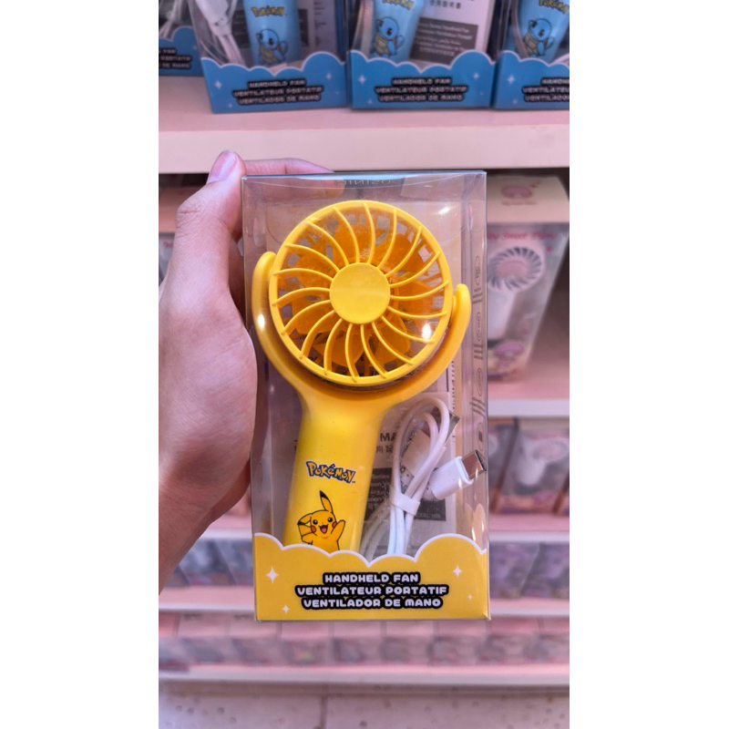 kipas angin tangan miniso x pokemon, hand fan, portable fan, kipas angin portable