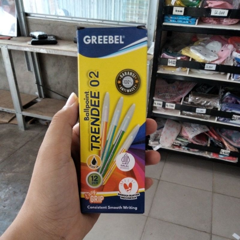 

(12kotak) pena lilin greeble trendee