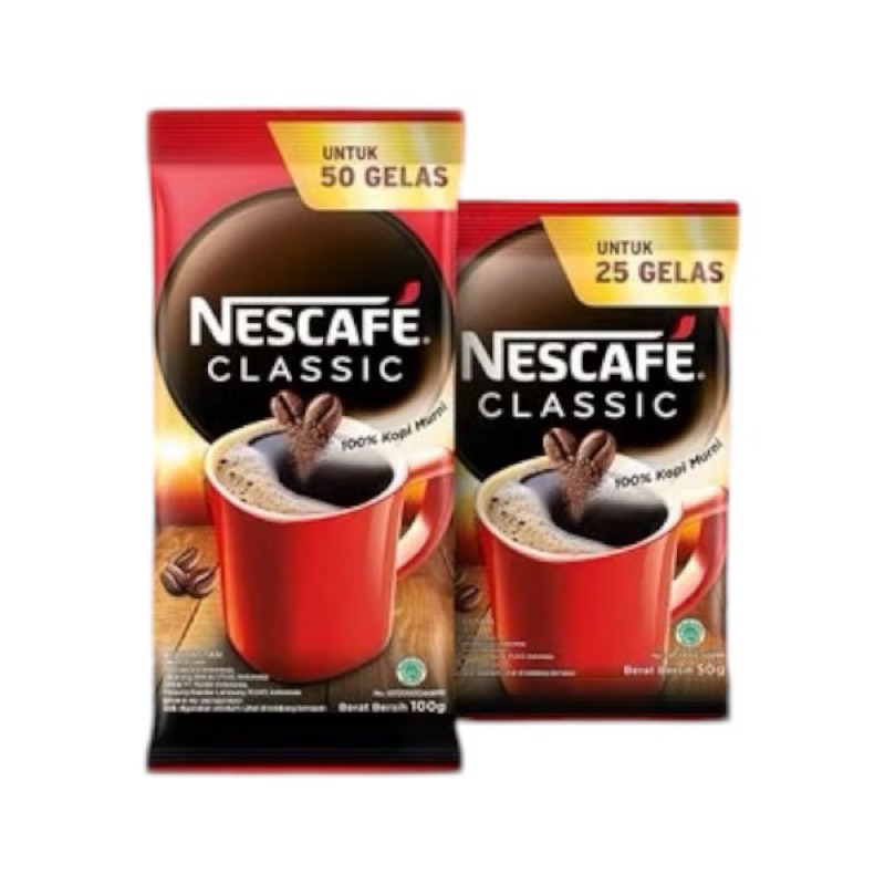 

NESCAFE CLASSIC 100% KOPI MURNI 45 GR, 100 GR