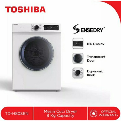 DRYER TOSHIBA 7 Kg TDH80SEN / MESIN PENGERING PAKAIAN TDH-80SEN
