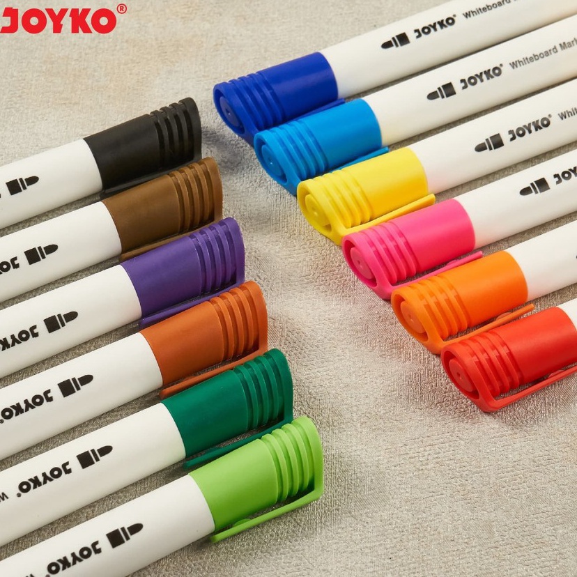 

Top JOYKO WHITEBOARD MARKER 12 COLORS SPIDOL WARNA WARNI ISI 12 WARNA SPIDOL PAPAN TULIS BISA DIHAPUS WMC51