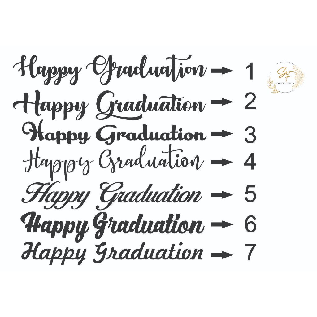 

Stiker Happy Graduation/cutting stiker ucapan/stiker balon PVC/ Stiker akrilik/stiker ucapan/stiker bobo