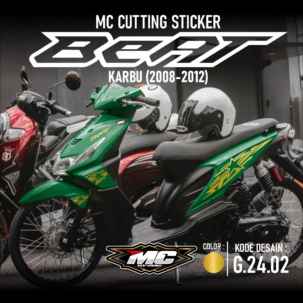 Flowbeeshop ( ) Cutting Stiker Striping Variasi Beat Karbu 2008 2009 2010 2011 2012 Simple