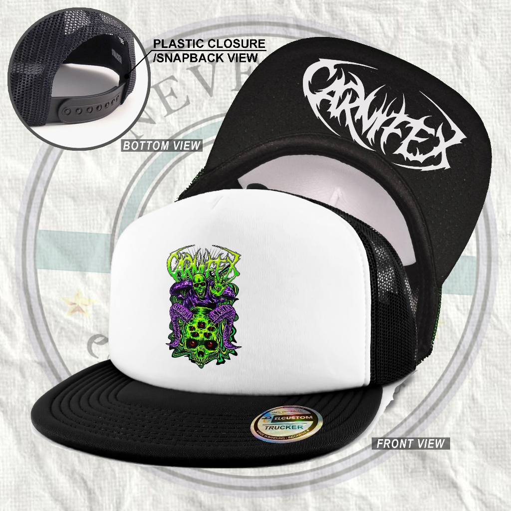 Snapback CARNIFEX /Death Trash Metal /Snapback/Snapback jaring/Snapback Band/Topi Trucker /Topi Jari