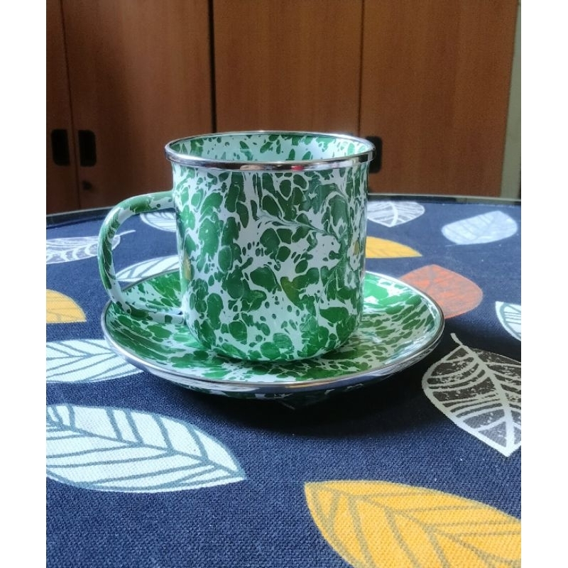 Set mug enamel 9cm&lepek enamel.TBQ-102