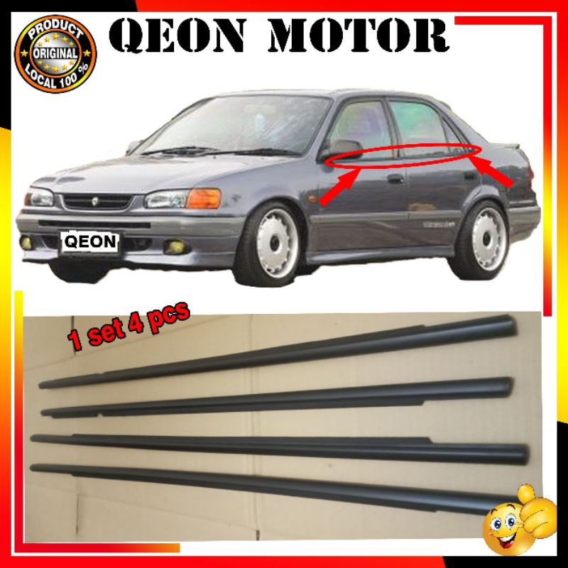 list kaca luar corolla all new/pelipit kaca corolla all new original