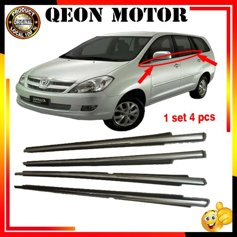 list kaca luar innova crom/pelipit kaca innova crom lokal original