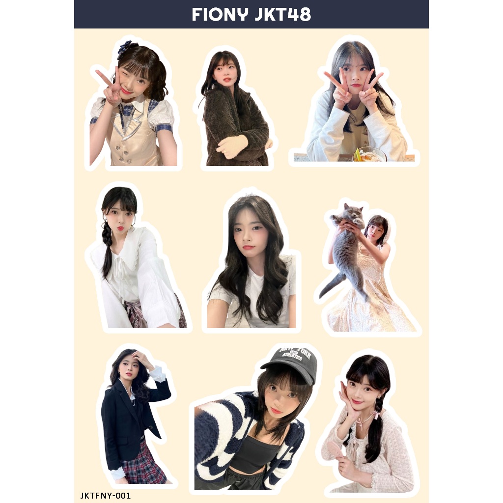 FIONY STIKER JKT 48 I STIKER JKT 48 I JKT 48 NEW ERA I STIKER FIONY JKT48 I STIKER HOLOGRAM JKT48