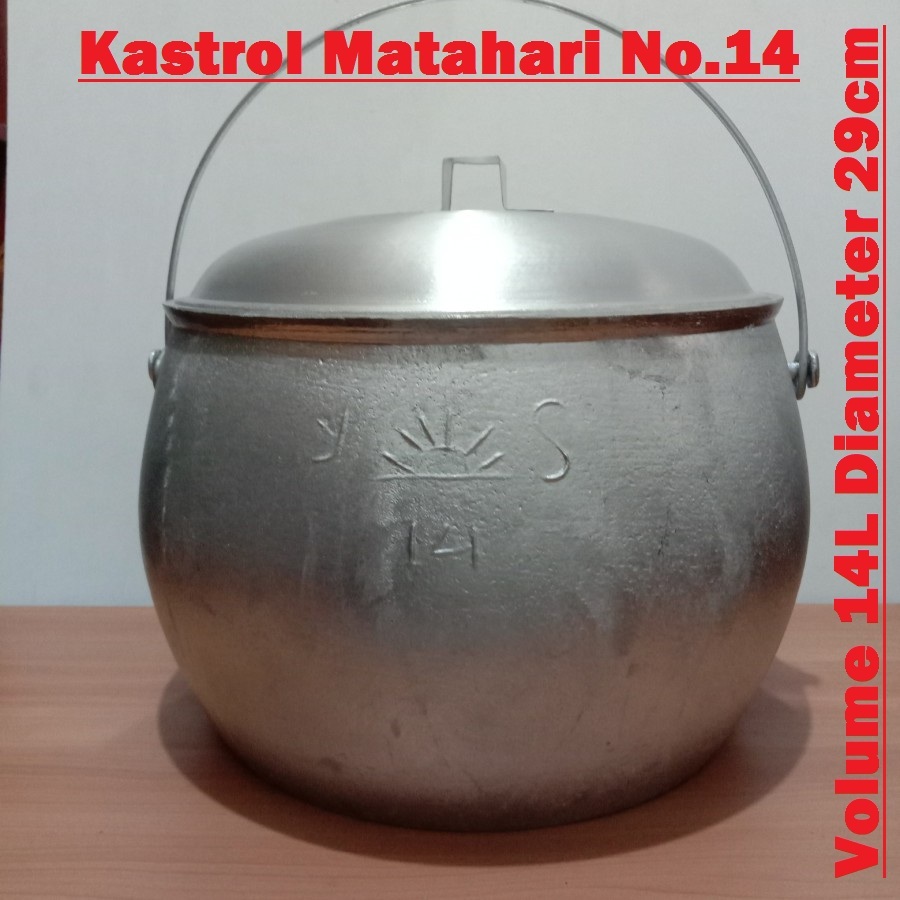 Kastrol no 14 periuk / panci nasi liwet tradisional Kapasitas Volume 16 Liter , PALING TEBAL PALING 