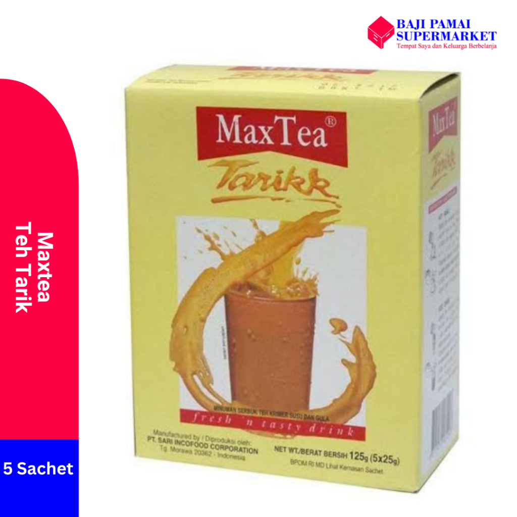 

Maxtea Tarik isi 125 gr (5 sachet @25 gr) Teh Tarik