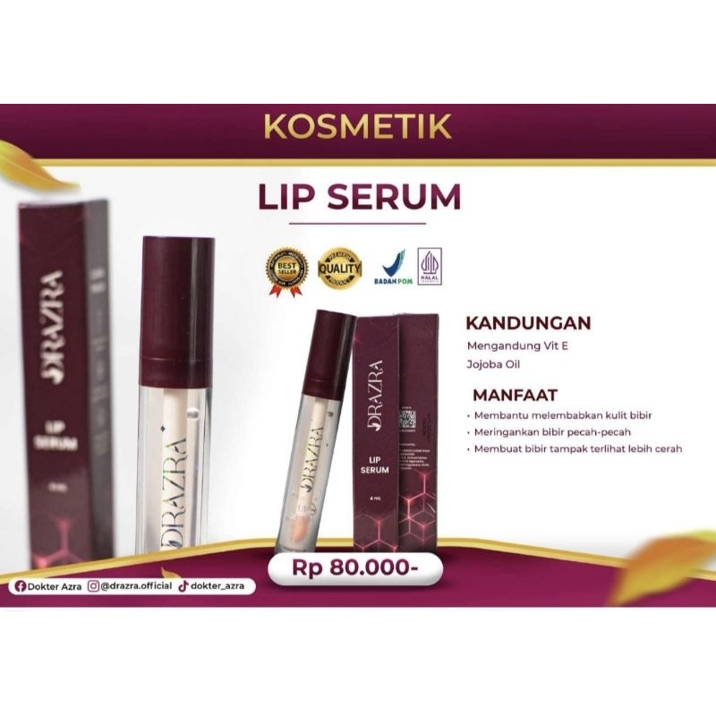 LIP SERUM DRAZRA/SERUM BIBIR/SERUM BIBIR MELEMBABKAN/SERUM UNTUK BIBIR GELAP