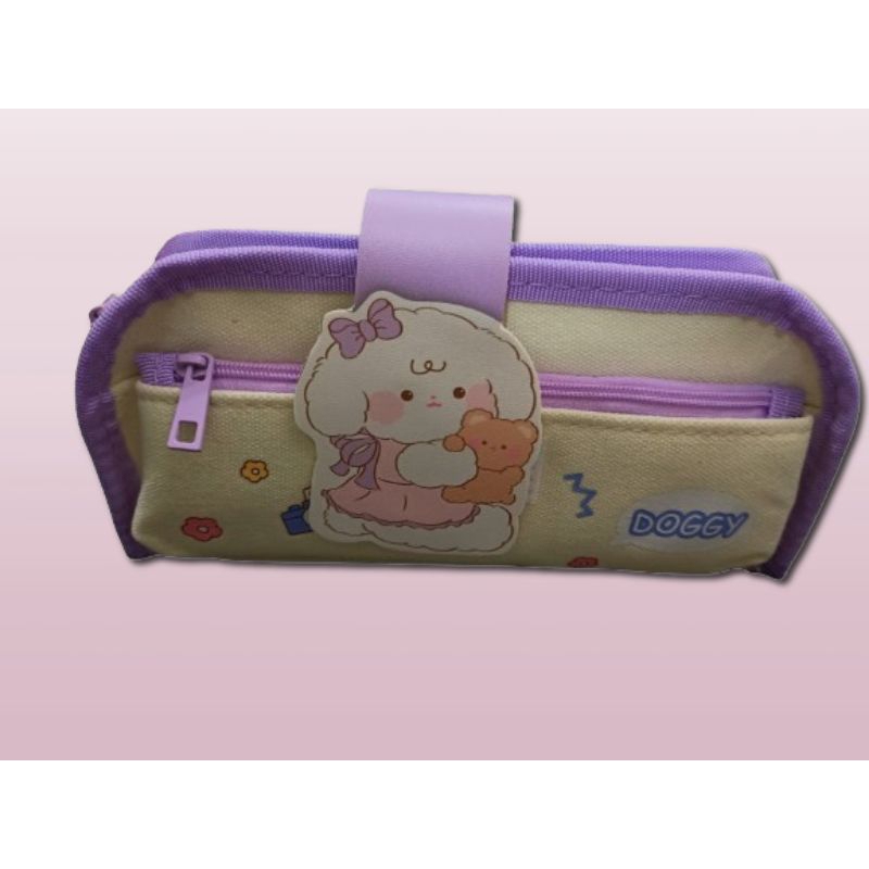 

Cute purple puppy pencil case