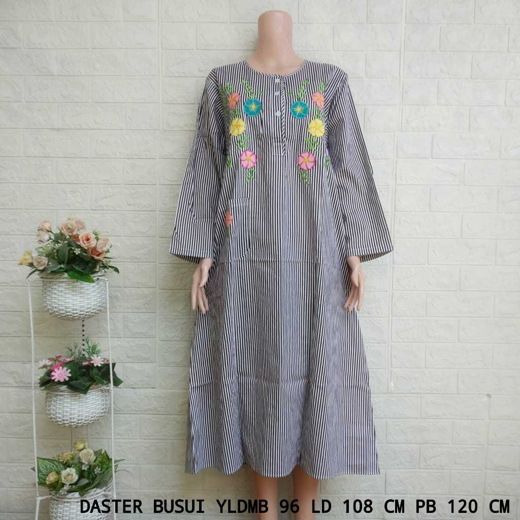 Daster Katun Bordir YUNYUN Longdress size M (YLDMB)