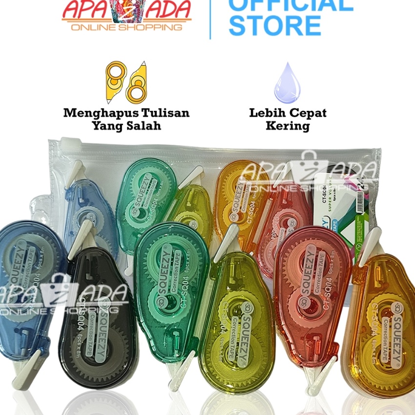 

KF7 Apazada Correction Tape 24M Isi 6 Tip Ex Kes Tip X Correction Pen CTSQ4