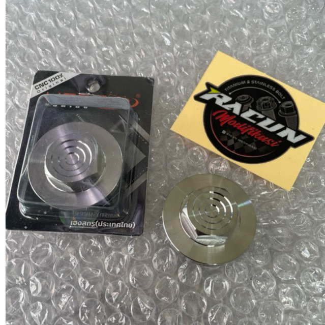 coin pembuangan tutup filter oli vario pcx beat scoopy stainless spiral slash